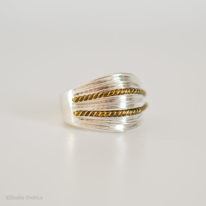 Accented Ripple Ring